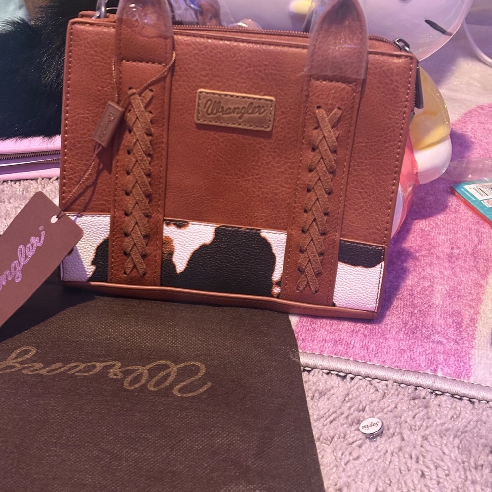 Wrangler Tan and Black Women's Satchel